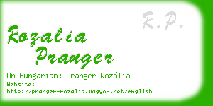 rozalia pranger business card